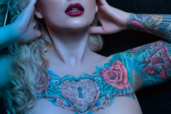 Skyye tattooed model